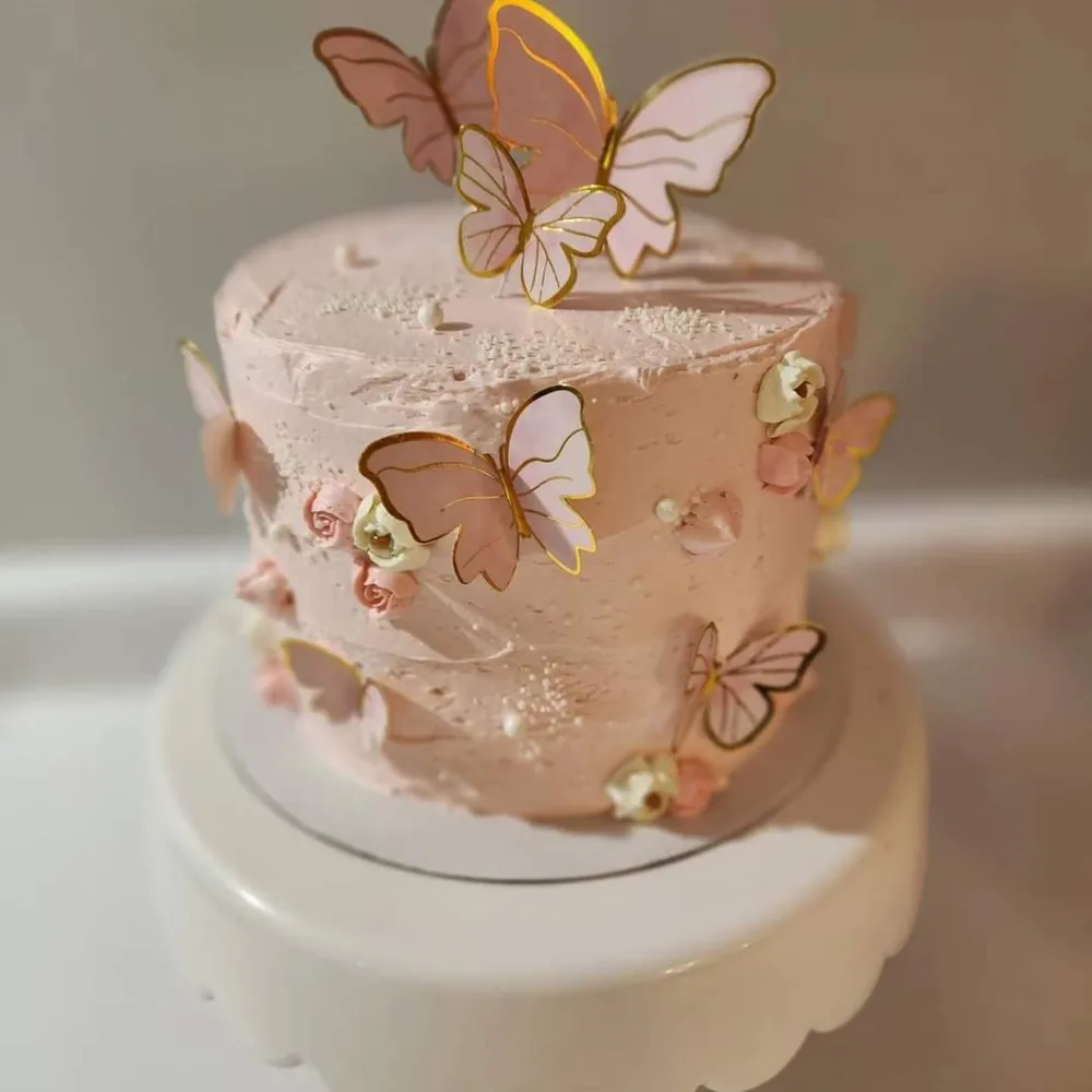 A decorated celebration cake