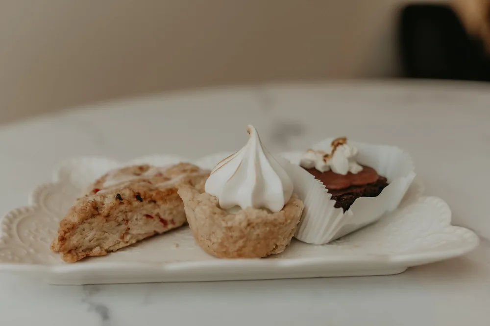 Plated pastries at The King St. Cafe